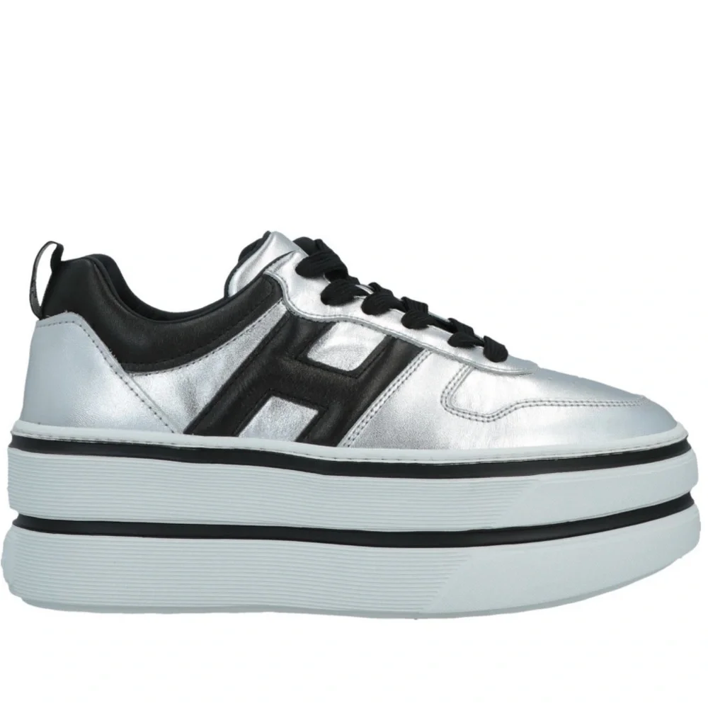Coco Rossino Silver and Black Platform Sneakers - Picture 11 of 13